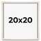 Square Modernist White Picture Frame - UV Acrylic, Foam Board Backing, Hanging Hardware